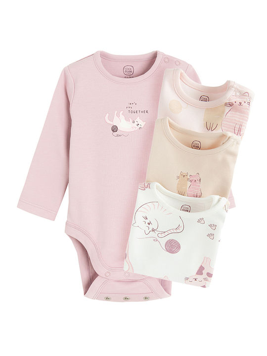 Cool Club Baby Bodysuit Set Long-Sleeved Multicolour 4pcs