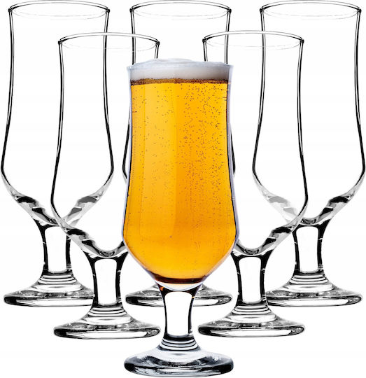 Kadax Beer and Cocktail Glass Set Goblets Glass 360ml 6 Pieces