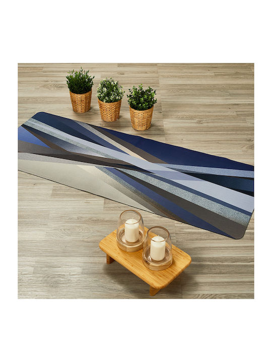 Whitegg Kitchen Mat Runner with Anti-slip Underlay Blue 60x150εκ.