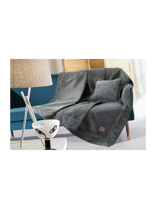 Guy Laroche Armchair Throw Rubicon 170x150cm Gray