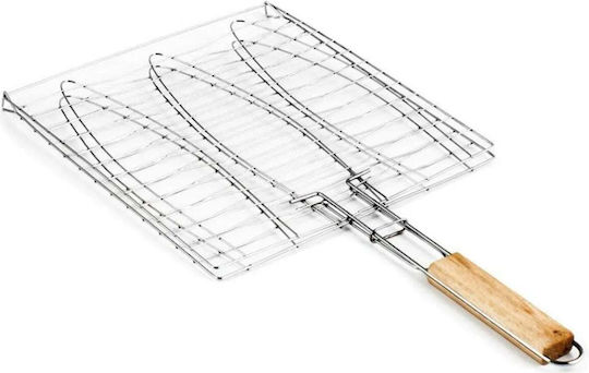 Muhler Μεταλλική Σχάρα Ψησίματος για Ψάρια 46x26εκ.