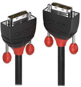Lindy Cable DVI-D male - DVI-D male 1m Μαύρο (36255)