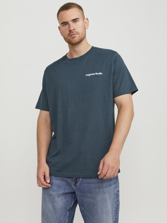 Jack & Jones T-shirt Bărbătesc cu Mânecă Scurtă Turcoaz