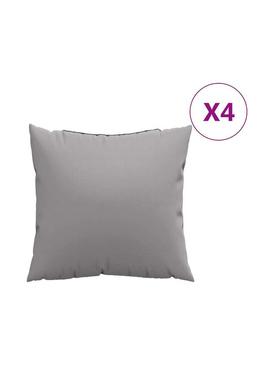 vidaXL Waterproof Garden Sofa Cushion Gray 4 Pieces 50x50cm