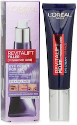L'Oreal Paris Revitalift Filler Κρέμα Ματιών 30ml L'Oreal Paris Revitalift Filler Κρέμα Ματιών 30ml