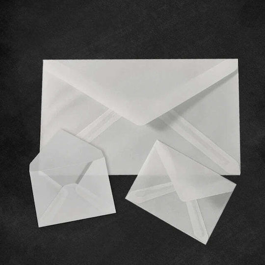 Set Umschläge Korrespondenz mit Aufkleber 500Stück 7x11cm in Weiß Farbe