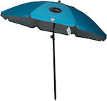 Campo Campo Samba Beach Umbrella Aluminum Diameter 1.90m with UV Protection and Air Vent Capri Blue