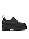 Leder Damen Derby in Schwarz Farbe
