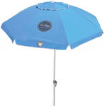 Campo Samba 200 Foldable Beach Umbrella Diameter 1.9m with UV Protection Light Blue