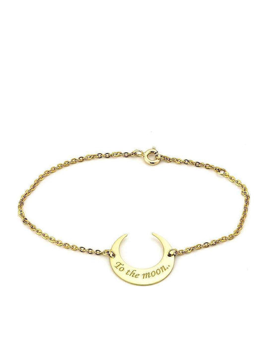 Goldsmith Women's Silver Chain Bracelet Gold Plated 18cm