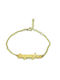 Goldsmith Women's Chain Bracelet with Name in Silver Gold Plated 22cm