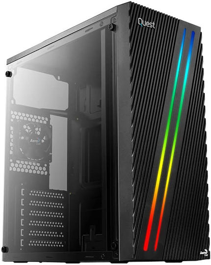 Quest Play Гейминг Настолен компютър (i5-13400/16ГБ DDR4/1000ГБ SSD/GeForce RTX 3050/W11 Home)