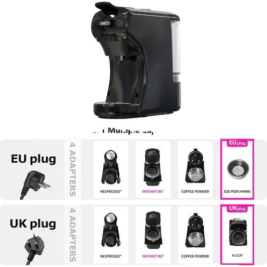 Hibrew H1A Espressor pentru capsule Dolce Gusto Presiune 19bar Negru