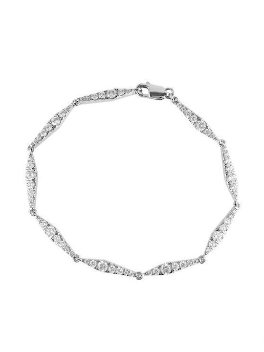 Fa Cad'oro Bracelet made of White Gold 14K with Zircon