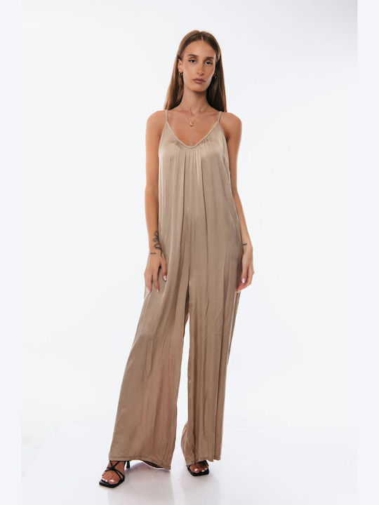 Dress Up Γυναικεία Ολόσωμη Φόρμα Μπεζ