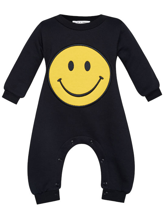 Two In A Castle Baby Bodysuit Long-Sleeved Black