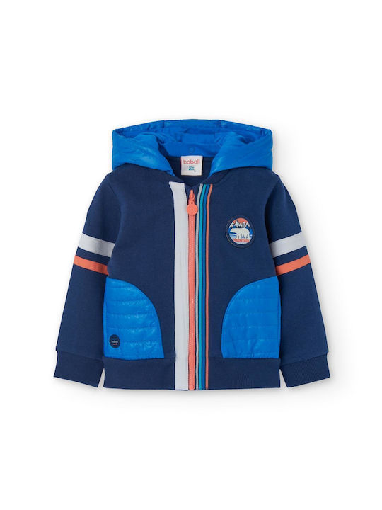 Boboli Cardigan pentru copii din material frotirat Albastru marin