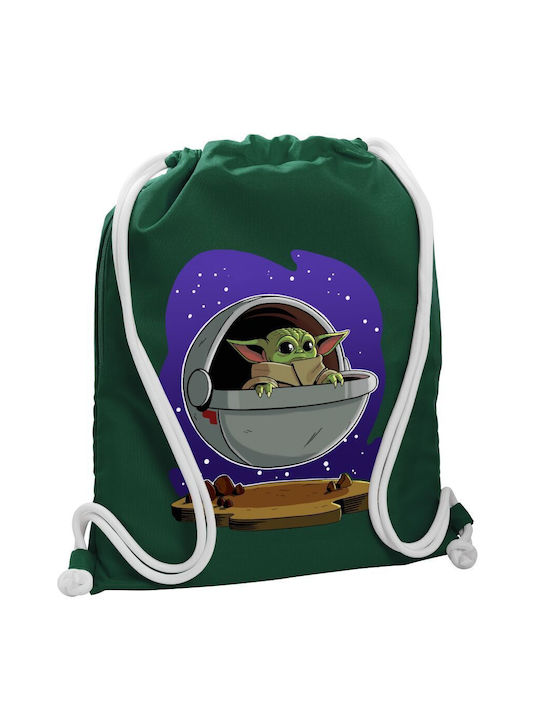 Koupakoupa Baby Yoda Mandalorian Τσάντα Πλάτης Γυμναστηρίου Πράσινη