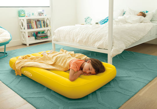 Intex Inflatable Sleeping Mattress Single Cozy Kidz 157x88x18cm Yellow