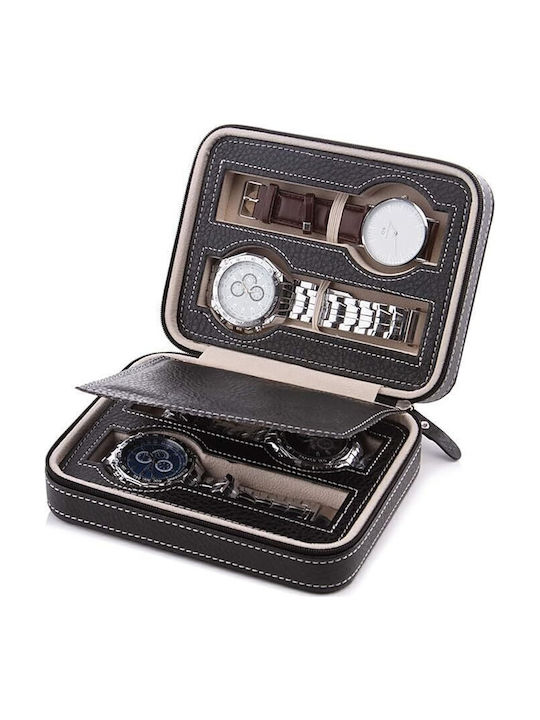 HuiXin Leather Watch Case Black HX-702