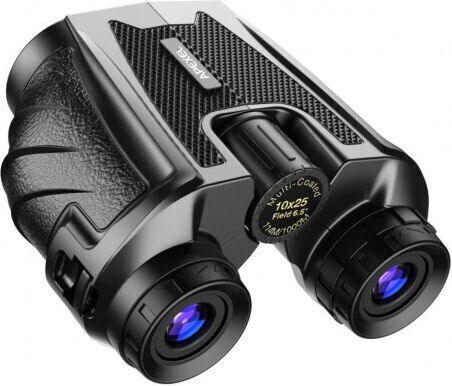 Apexel 10x25 Binoculars Moisture Resistant Hunting Travel Concerts Outdoor Activities 10x Magnification 1000 Meter Field View Black Color