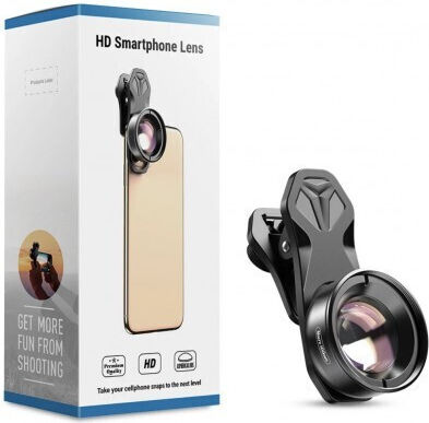Obiectiv Profesional Macro HD Pro 100 mm 10x Sistem de Montare Apexel pentru iPhone 13 iPhone 12 iPhone 11 X 8 7 6 5 Samsung Huawei Xiaomi Oppo Nokia