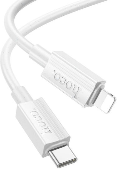 Hoco USB-C to Lightning Cable 27W Λευκό 1m (HC-X107TL-WH)