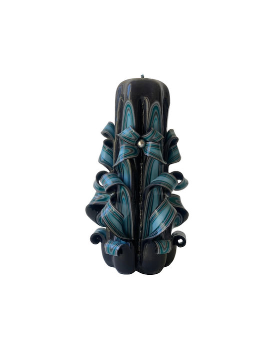 Decorative Candle black - sea blue 1pcs