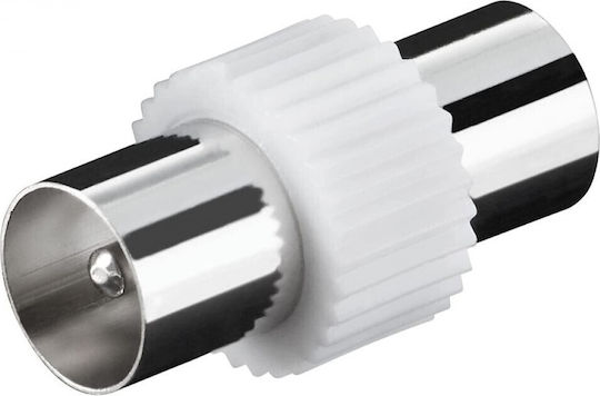 Goobay Converter Coaxial male to Coaxial female White 10pcs 11535
