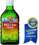 Moller's Tutti Frutti Cod Liver Oil and Fish Oil Suitable for Children 1200mg 250ml Tutti Frutti