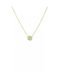 Gold Necklace 9k Rose Pendant Zircon