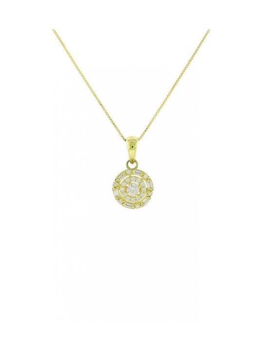 14 Karat Gold Rosette Necklace