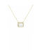 14 Karat Gold Square Rosette Necklace