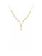 Necklace 14 Karat Gold Zircon Baguette