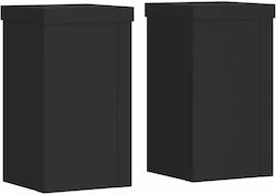 vidaXL Plant Stands Wooden Black 10cmx10cmx18cm...
