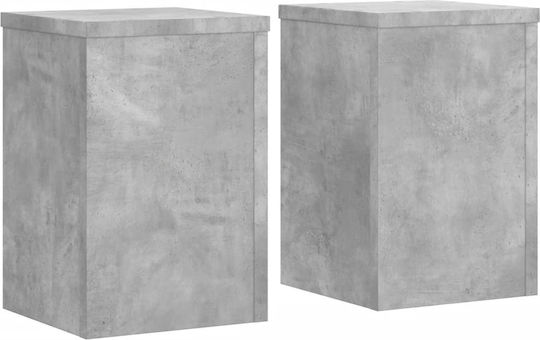 vidaXL Ανθοστήλες Ξύλινες Γκρι 25x25x35εκ. 2τμχ