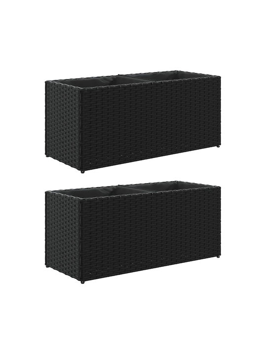 vidaXL Κήπου Planter Box 72x32cm Black 3210528