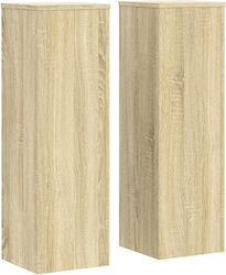 vidaXL Pflanzenständer Holz Beige 25cmx25cmx80c...