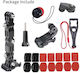 Kit de montare Surewo pentru camere Gopro Hero 12 11 10 9 8 7 6 5 Session Osmo Action Sjcam pe casca de motocicletă