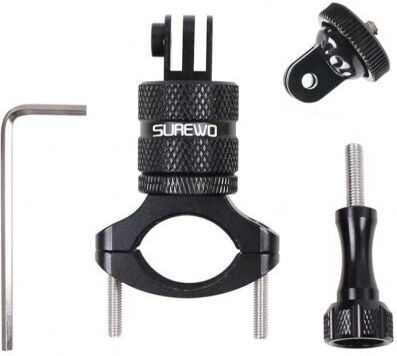 Surewo Rotating Mount Support Gopro Hero 10/gopro Hero 11 Action Camera Bike Handlebar Mount