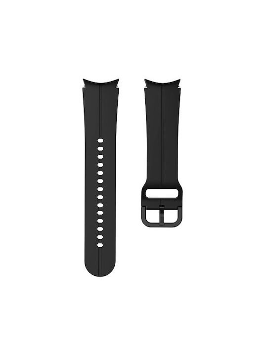 Curea din silicon 20 mm pentru Samsung Galaxy Watch 5 44 mm/40 mm Samsung Galaxy Watch 5 Pro 45 mm model sport dinamic culoare neagră