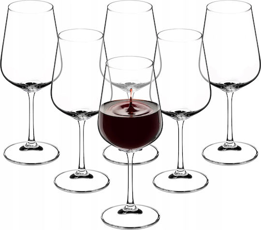 Kadax Set Gläser für Rotwein aus Glas 450ml 6Stück