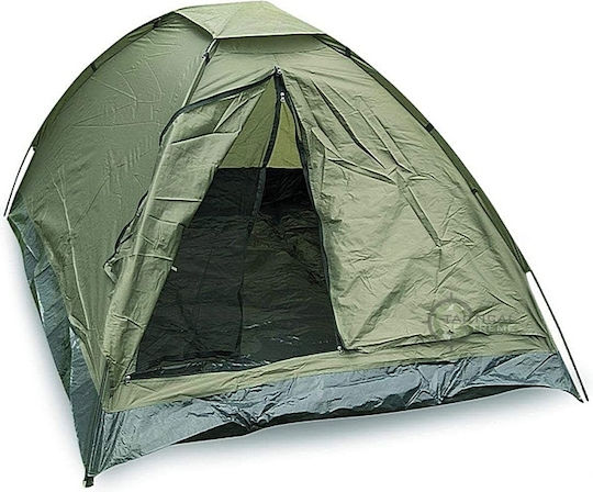 Mil-Tec Standard Summer Camping Tent Igloo Khaki for 2 People Waterproof 800mm 205x145x100cm