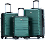 Lavor Travel Suitcases Hard Green with 4 Wheels