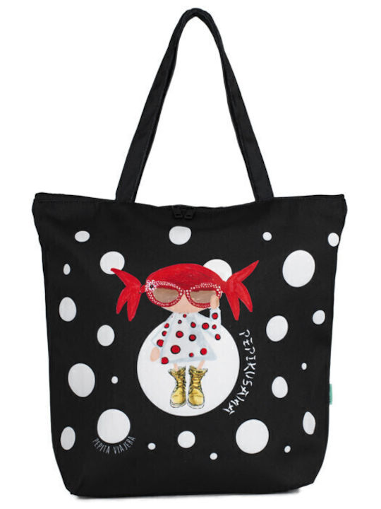 Pepita Viajera Shopping Bag in Black color