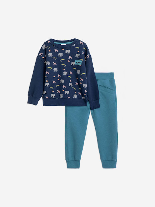 Funky Kids Sweatpants Set Blue