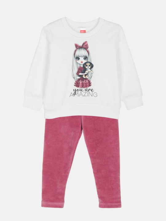 Joyce Kinder-Set mit Leggings Winter 2Stück Whi...