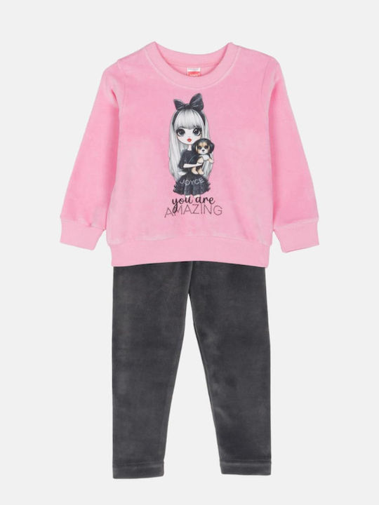 Kinder-Set mit Leggings Winter 2Stück Pink Amazing