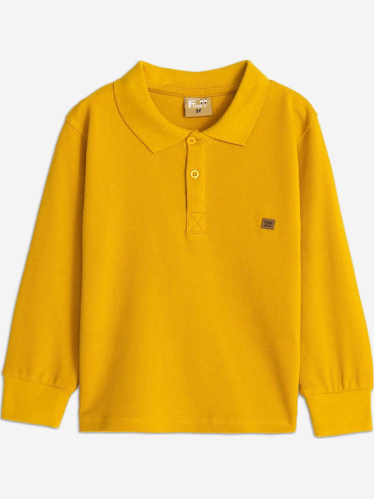 Funky Kinderpolo Langarm Gelb