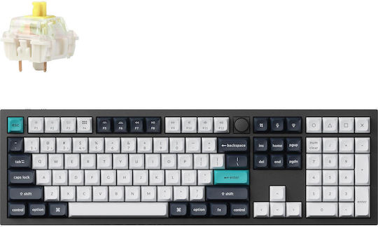 Keychron Q6M-M4 Max Q6M-M4 Wireless Gaming Mechanical Keyboard with Gateron Jupiter Banana Switches and RGB Lighting English US